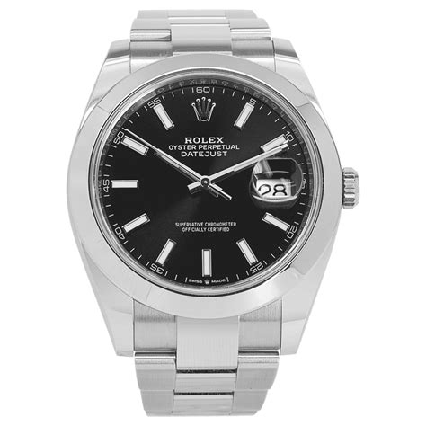 rolex datejust oyster perpetual black|rolex datejust 126300 price.